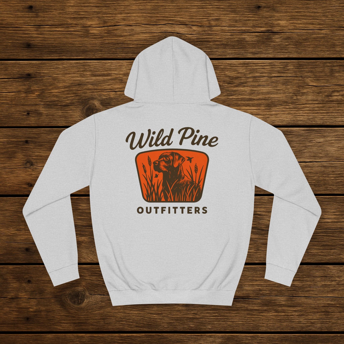 Orange dog badge hoodie