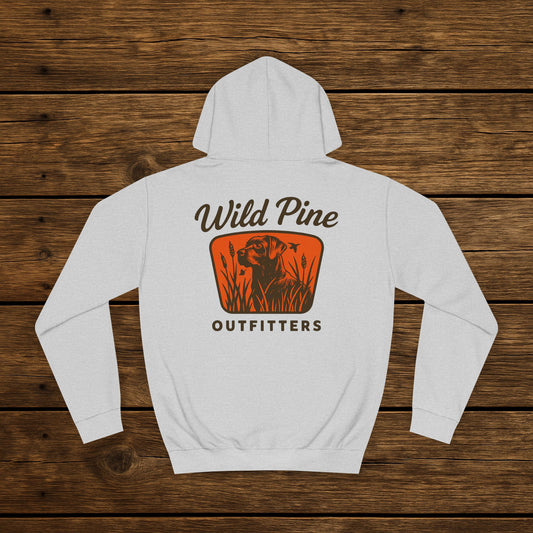 Orange dog badge hoodie