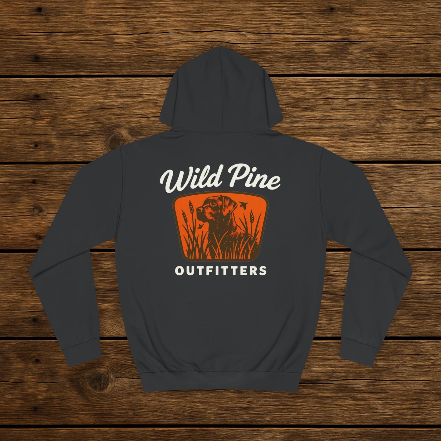 Orange dog badge hoodie