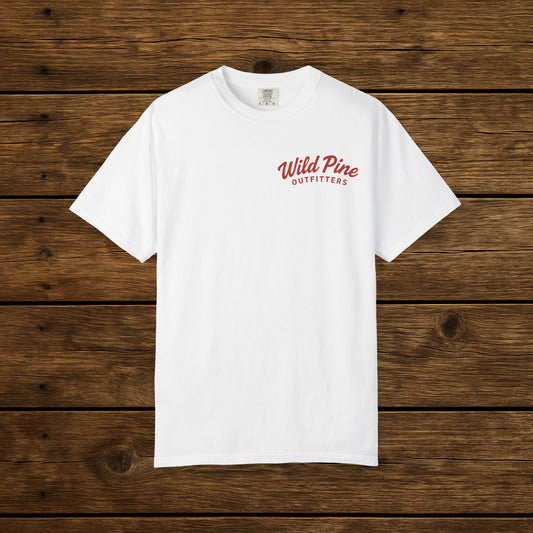 Red and green bass tee